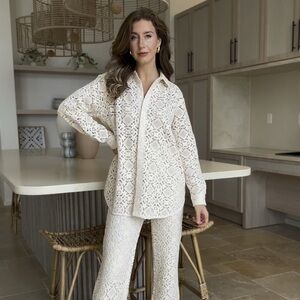 Sezane Top Marzia Crochet Guipure